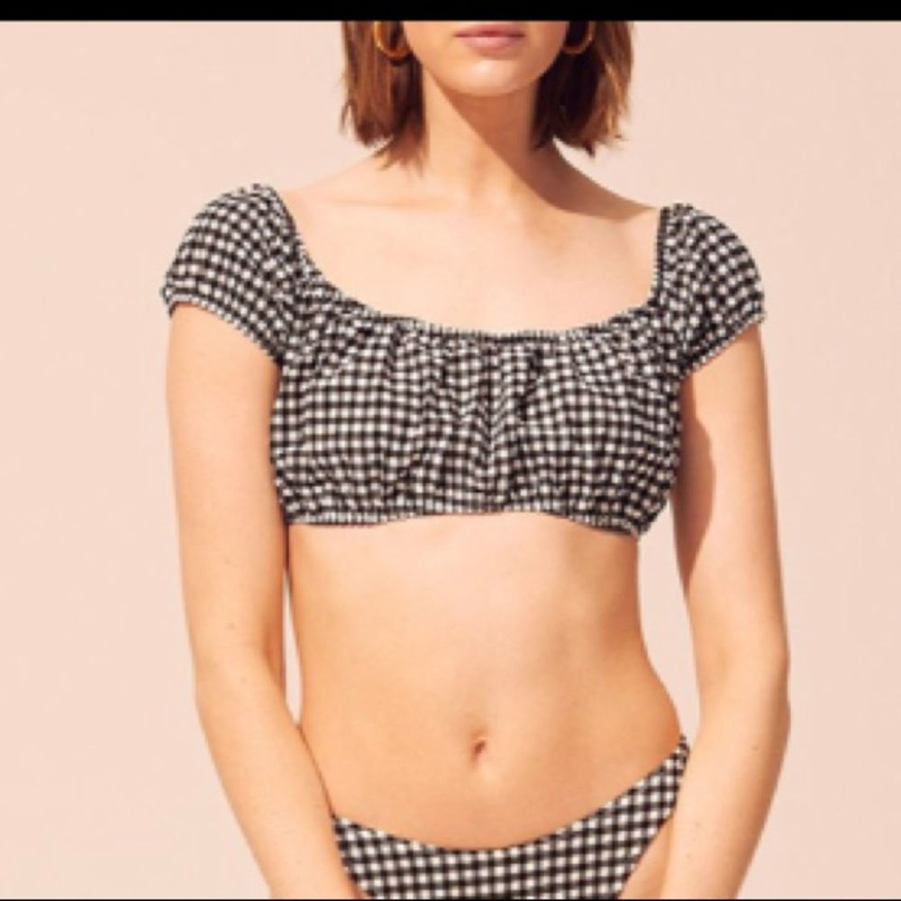 SOLID & STRIPED The Eloise Cap-Sleeves Swim Top L - Picture 3 of 14
